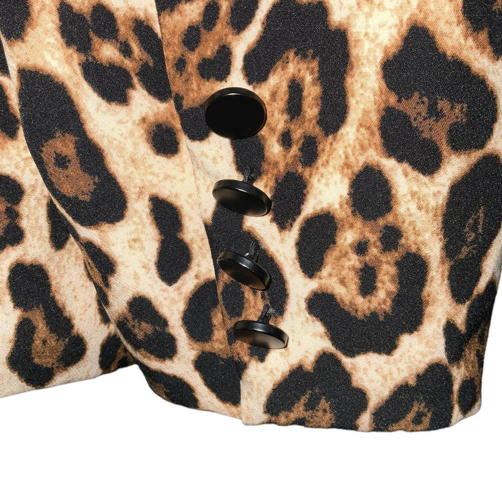 Nina Parker PRINTED BLAZER COLOR: Cheetah Brown SIZE: 2X NWT - Picture 8 of 11